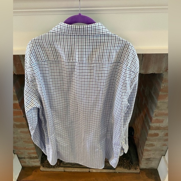 Mens Egara NonIron Slim Fit Stretch Button Down Heavy Material Plaid Shirt Large - Picture 3 of 6
